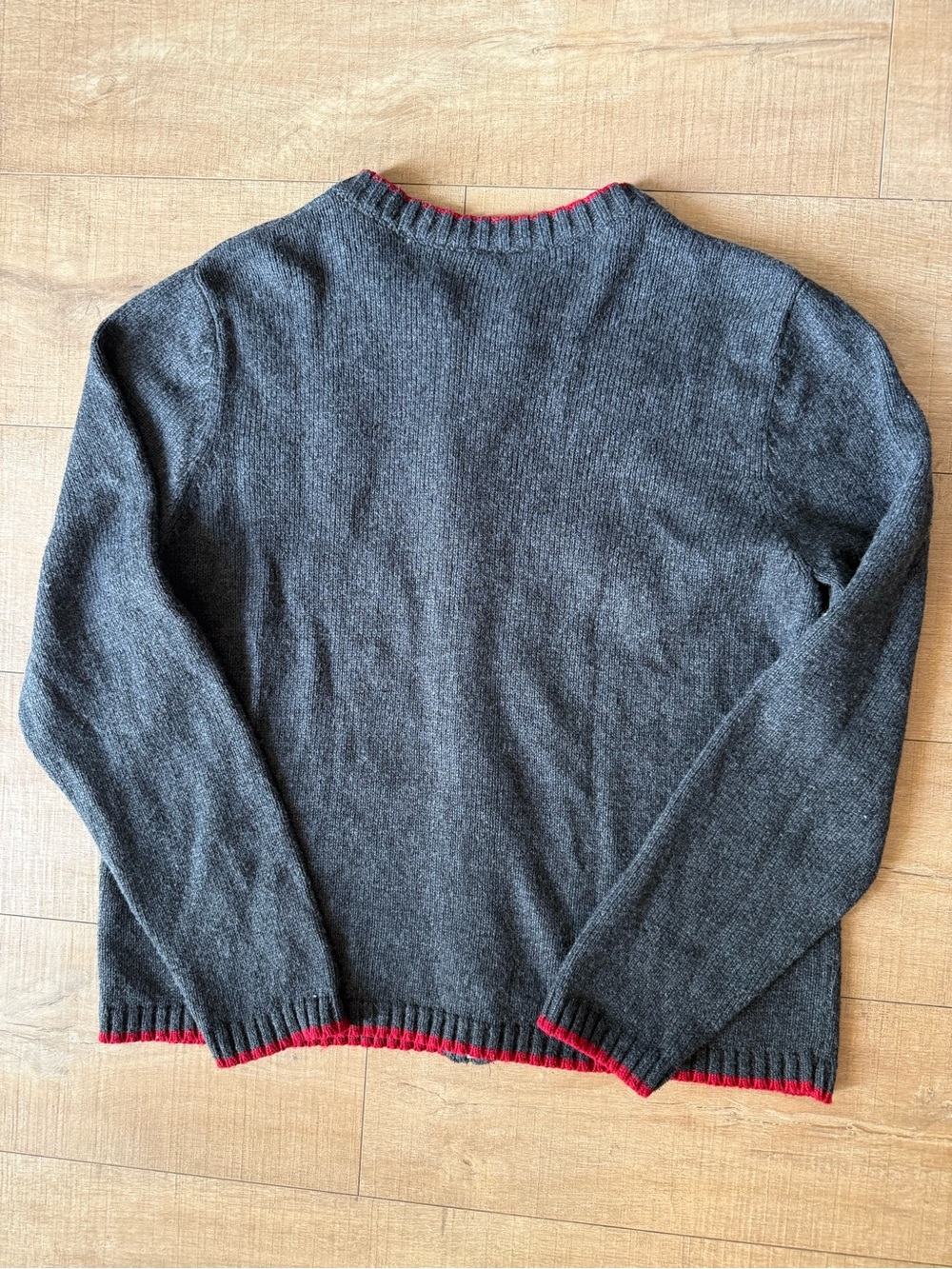 Vtg Embroidered Cardinal bird Christmas Cottagecore Sweater XL ramie silk blend - Picture 2 of 9